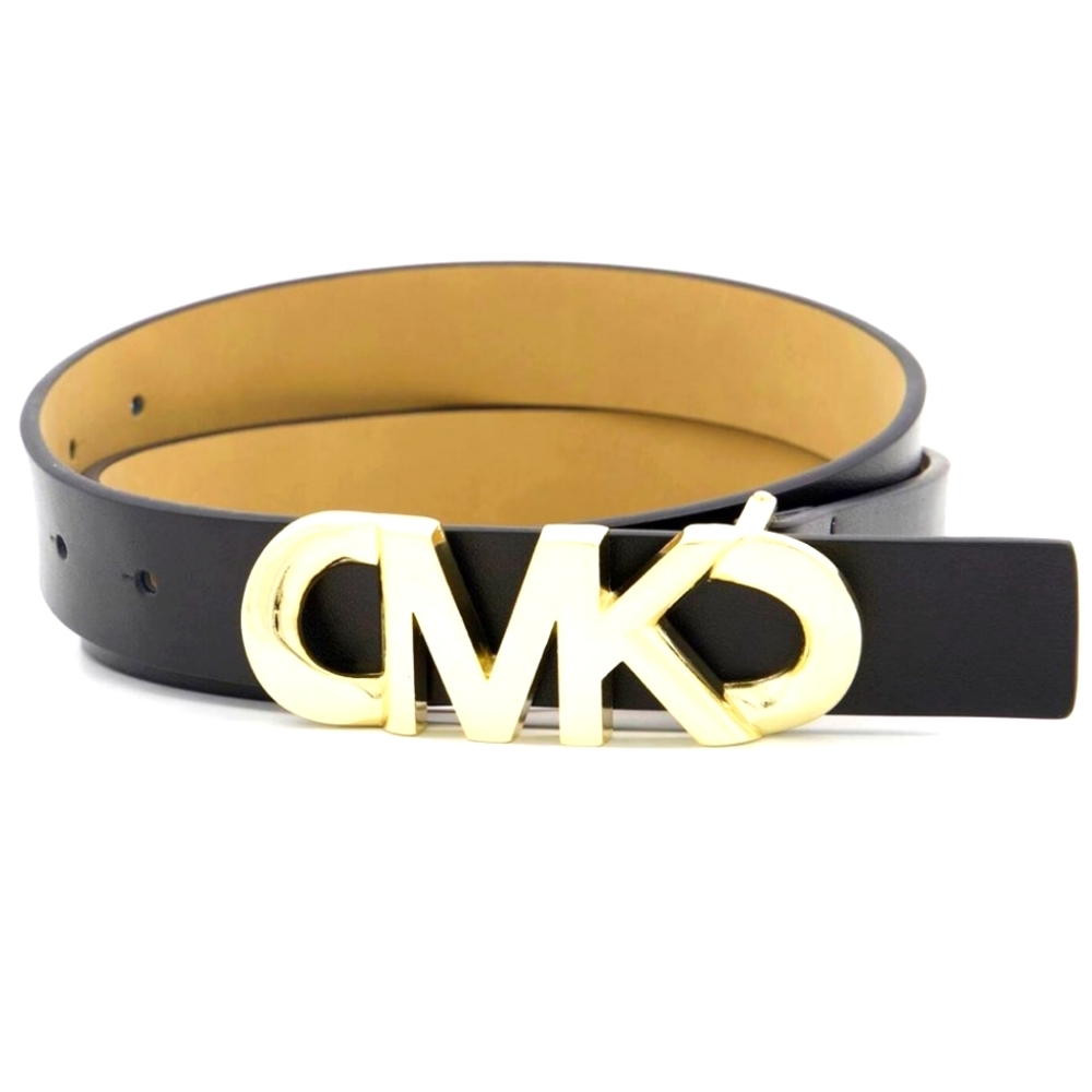 Michael By Michael Kors Black Genuine Leather Belt Size Medium